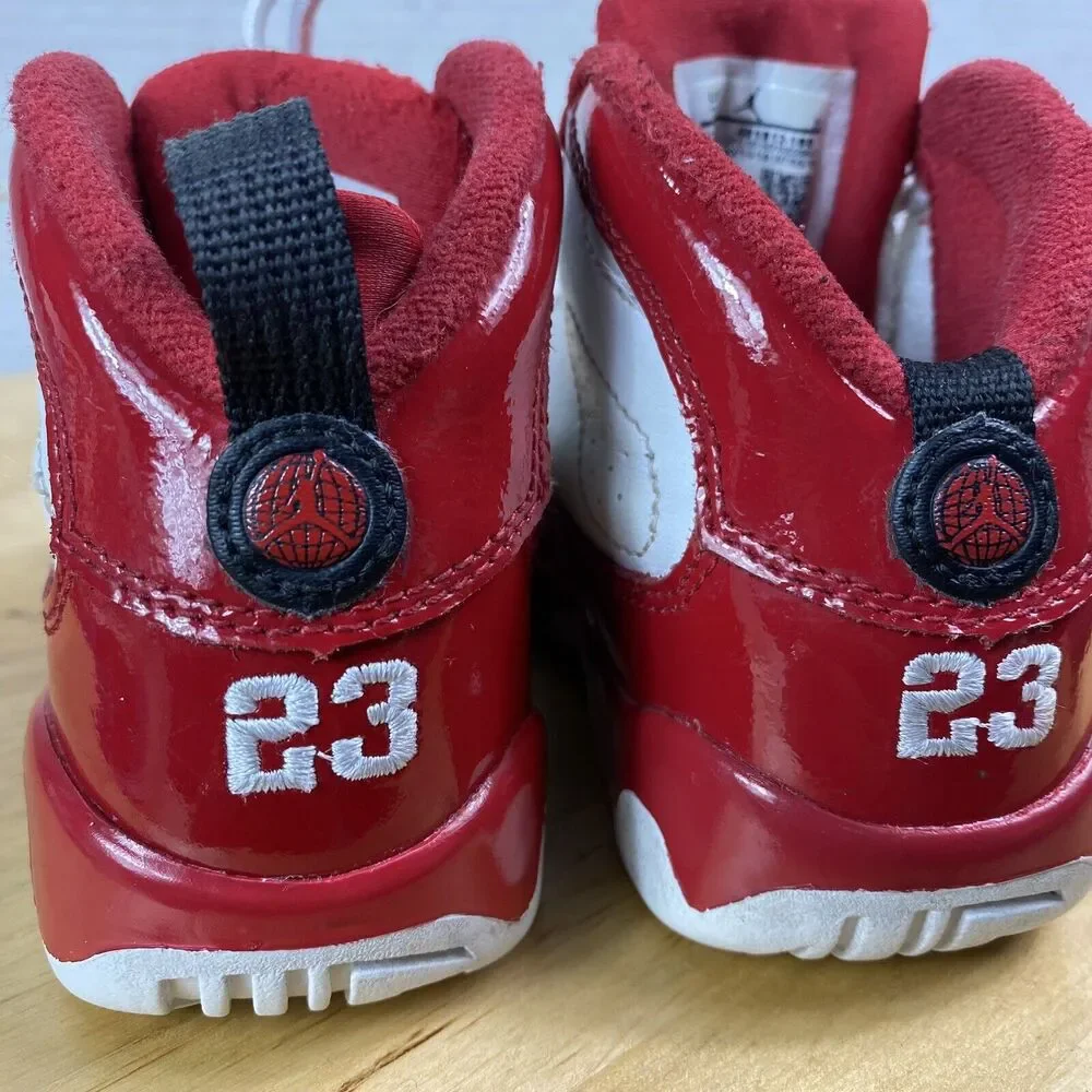 Jordan 9 Retro Gym Red White Toddler 7C Kids Basketball Sneakers 401812-160